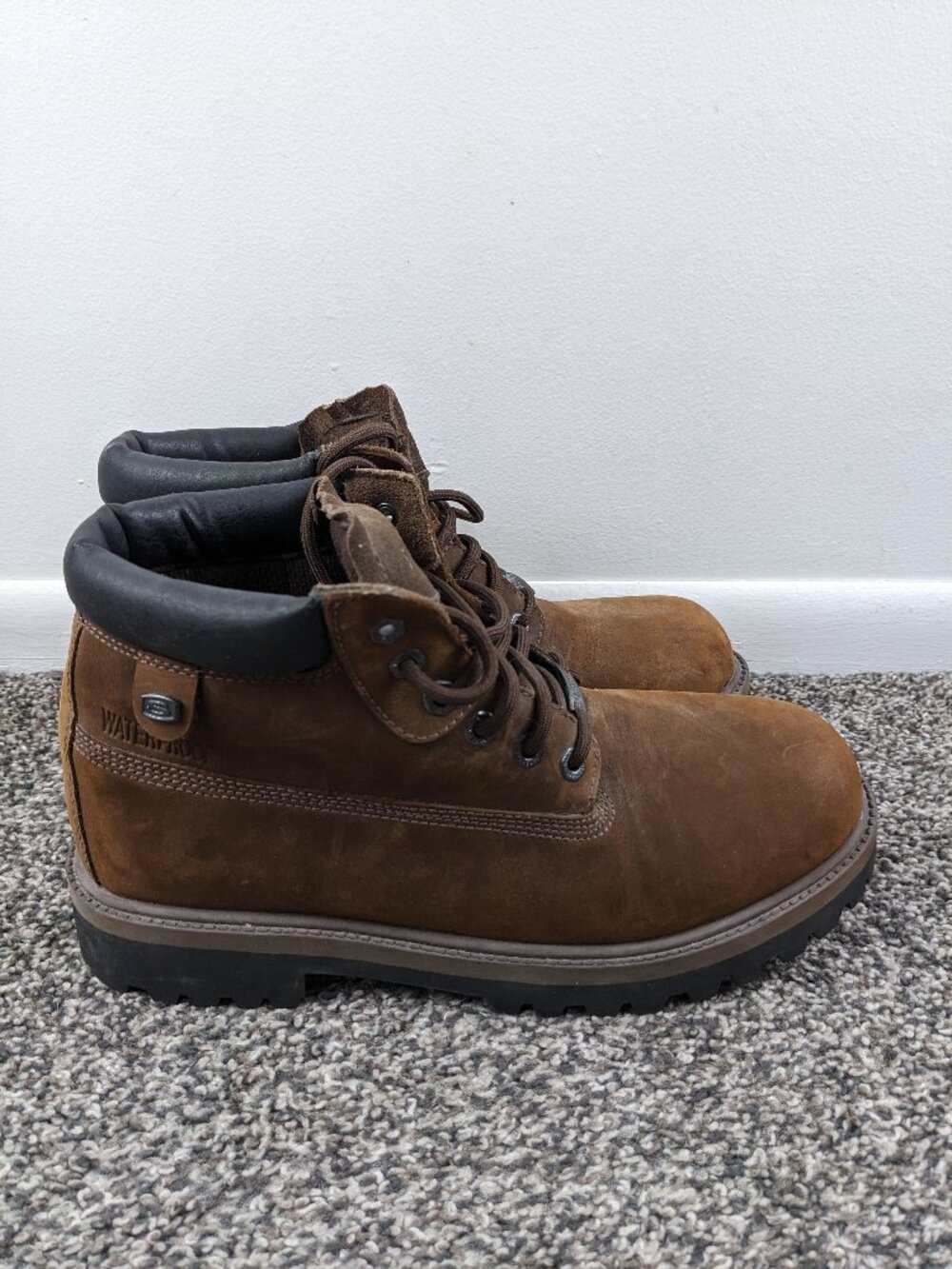 Skechers Sergeants Verdict Waterproof Work Boots Brown Mens 10.5